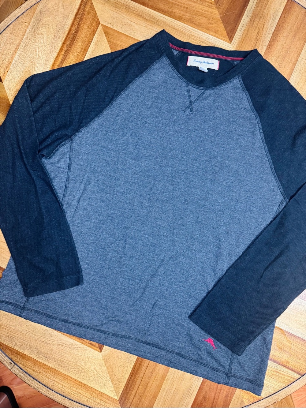 Men’s Tommy Bahama Black and Gray Long Sleeve Shirt/Sweater XL